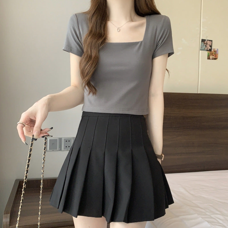 Femme Kvadrat Udsnit Cropped Top Stilla