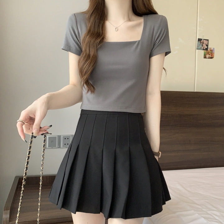Femme Kvadrat Udsnit Cropped Top Stilla