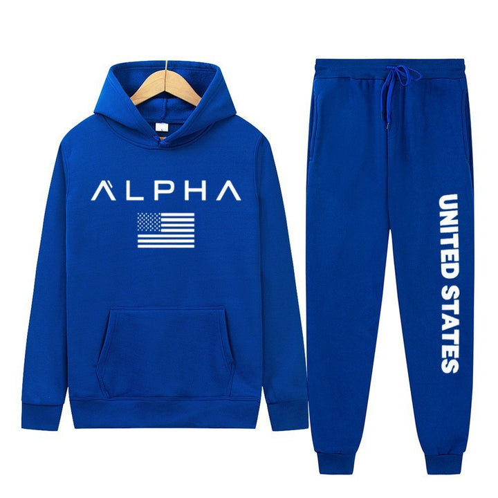 Kvinders hoodie og joggingbukser sæt med kreativt frontprint og sporty snit Skovae