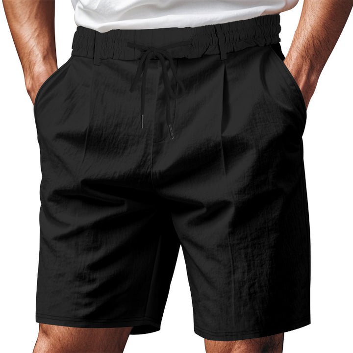 Herrer komfortable fritidsshorts med elastisk talje og praktiske lommer Stilla