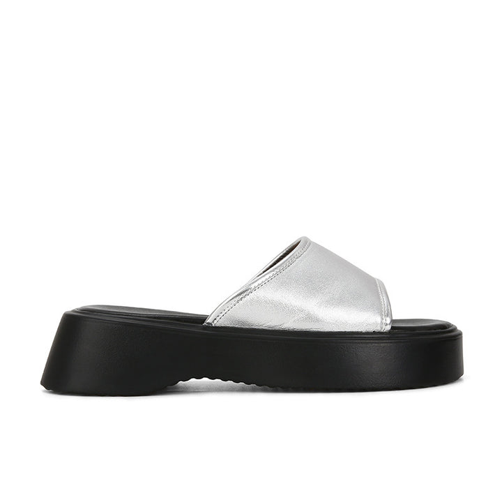 Dame Trendy Forhøjede Slide Sandaler med Polstret Sål Stilla