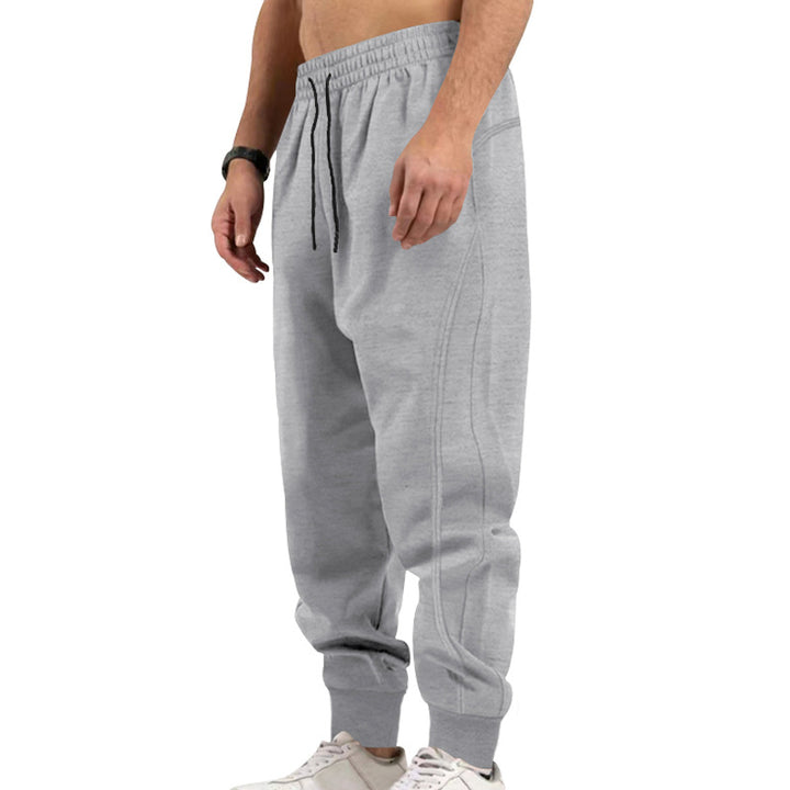 Herre sporty fritidsbukser med elastisk talje og sidelommer med lynlås Stilla
