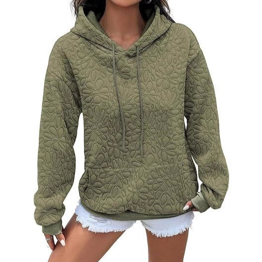 Dames fashion sweatshirt med tekstureret blomsterdesign Stilla