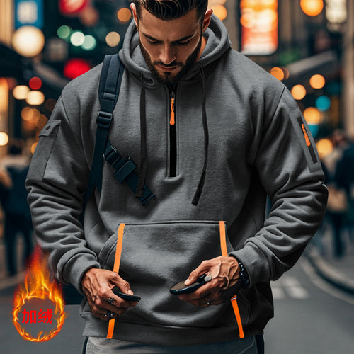 Herrer Sporty Hoodie med innovative lommer og høj funktionalitet Stilla