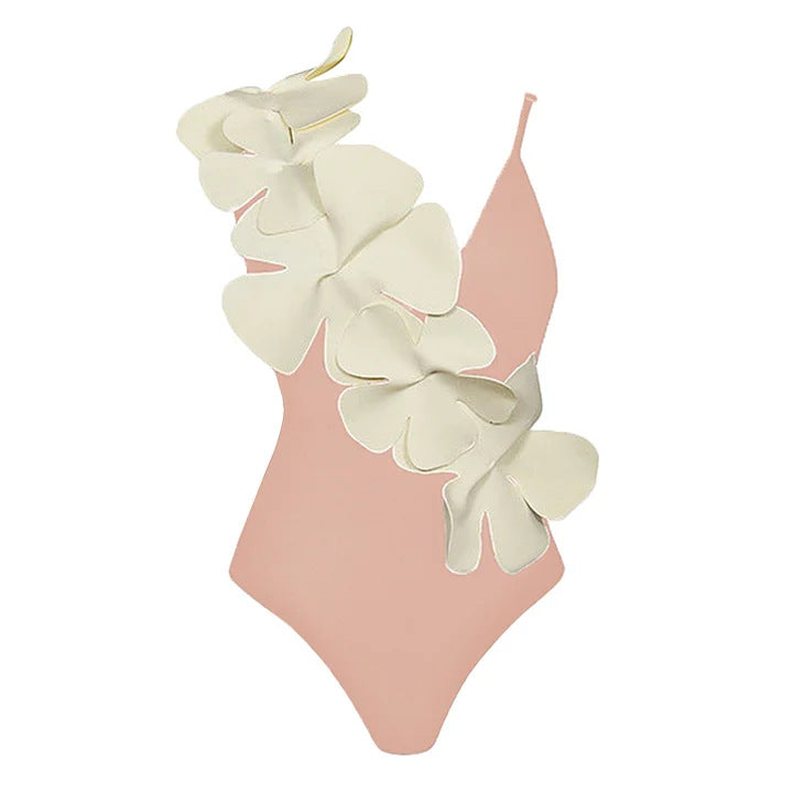 Damer elegant badedragt med blomsterdesign Skovae