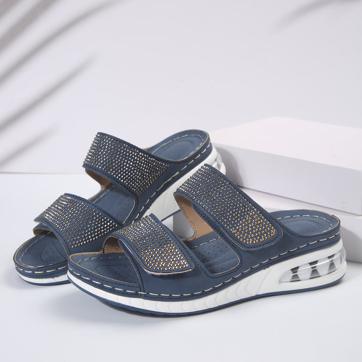 Dame mode sandaler med strass dekorationer og innovativt dæmpningssystem Stilla