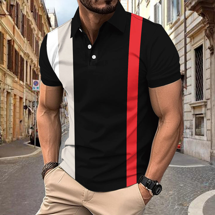 Herre polo shirt med moderne farveblok-designs og åndbare materialer Stilla