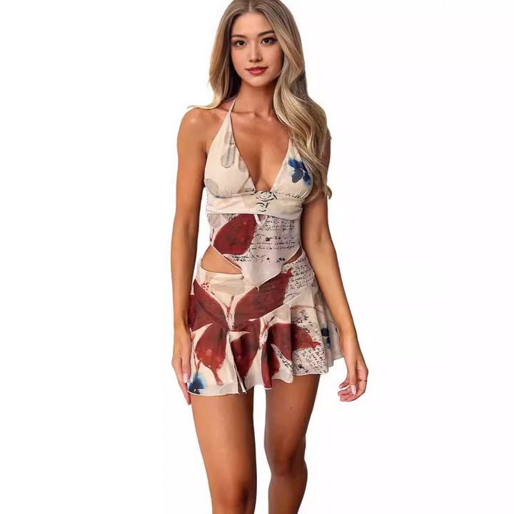 Dame sommerkjole med floralt design Skovae