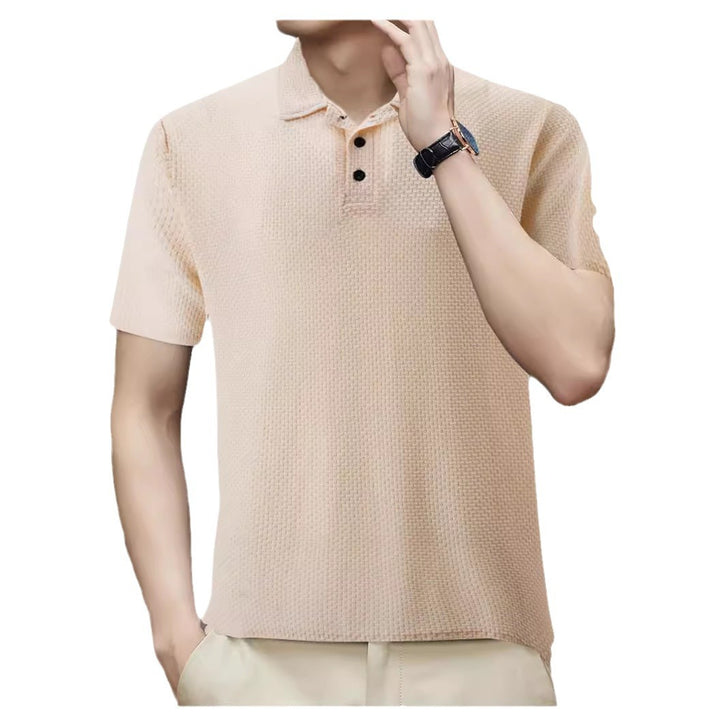 Herrer Struktur Polo Shirt Stilla