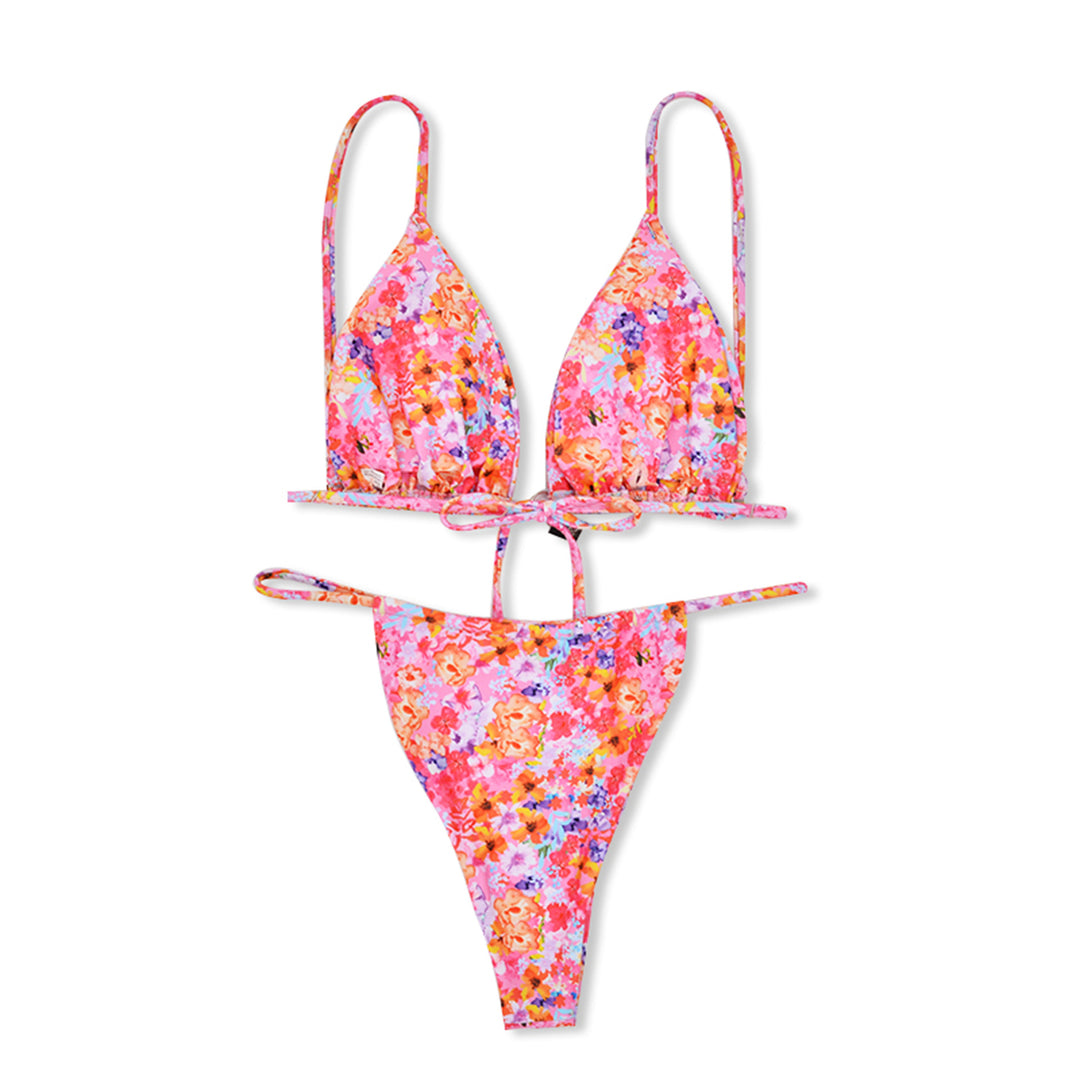 Dame Triangel-Bikini-Sæt med innovativt design og justerbare snøringer Stilla