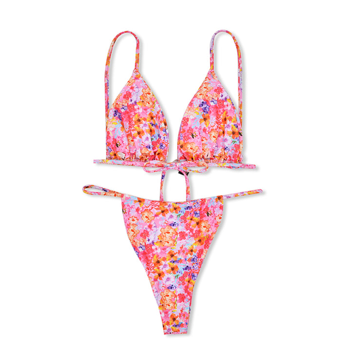 Dame Triangel-Bikini-Sæt med innovativt design og justerbare snøringer Stilla