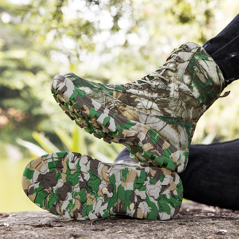 Herrer Vandtætte Camouflage-Taktiske Støvler Stilla