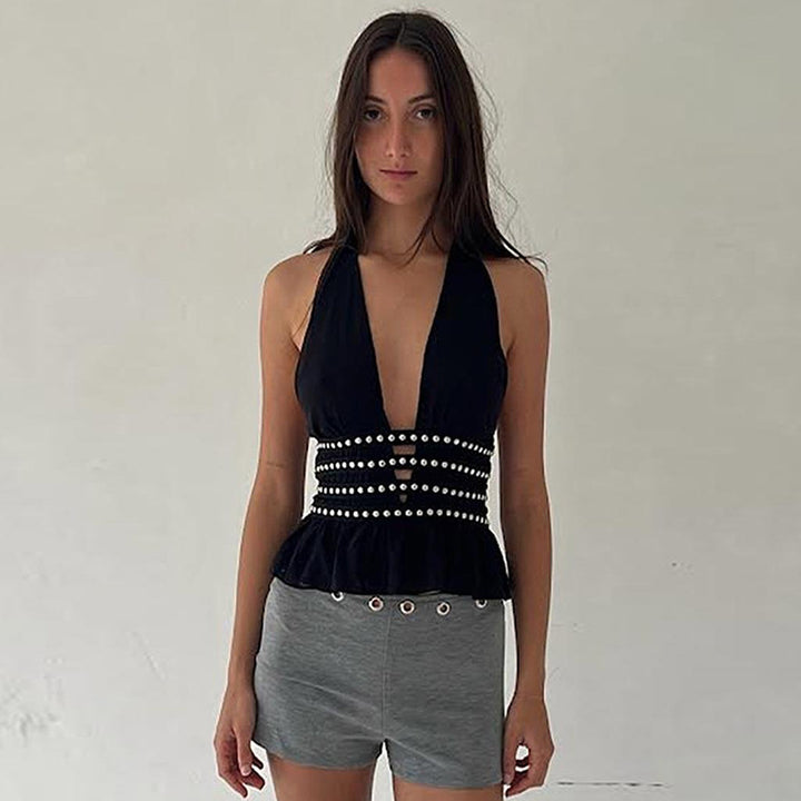 Dame Off-Shoulder Top med fine spidsdetaljer Skovae