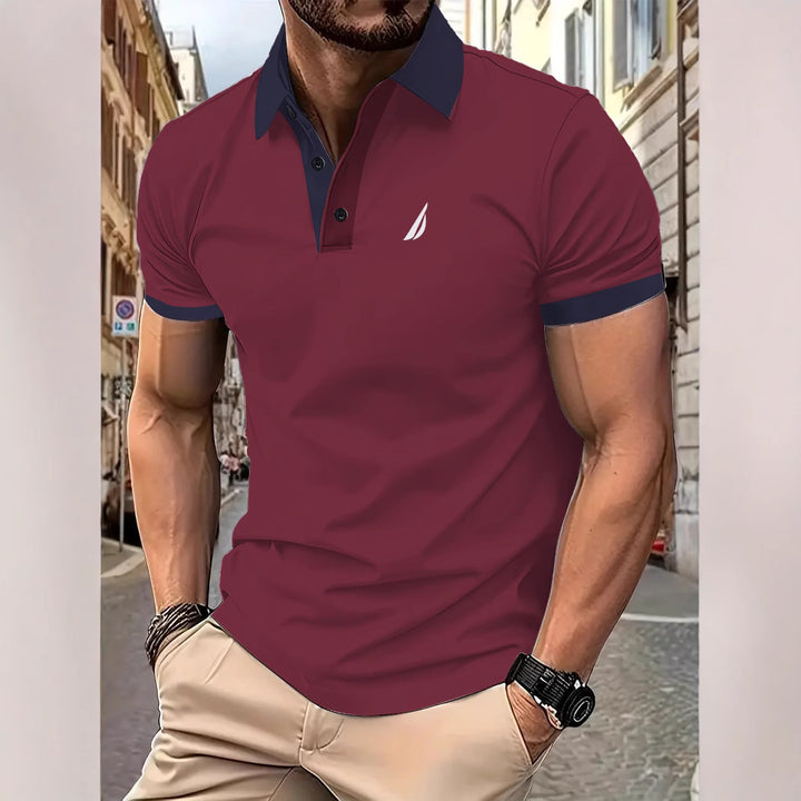 Herre poloshirt med moderne krave og åndbart materiale Stilla
