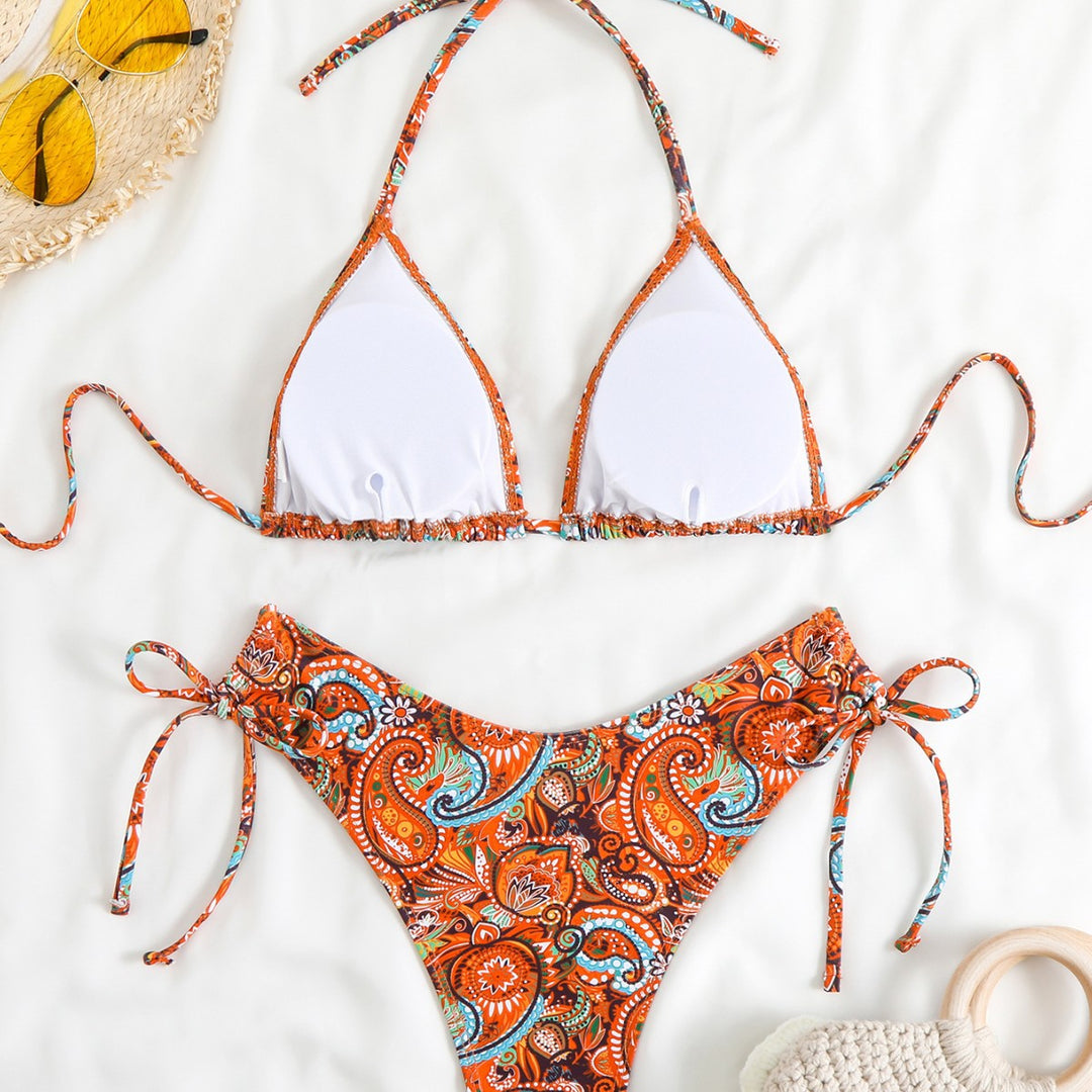 Femme Triangle Bindefront Bikini Sæt Stilla