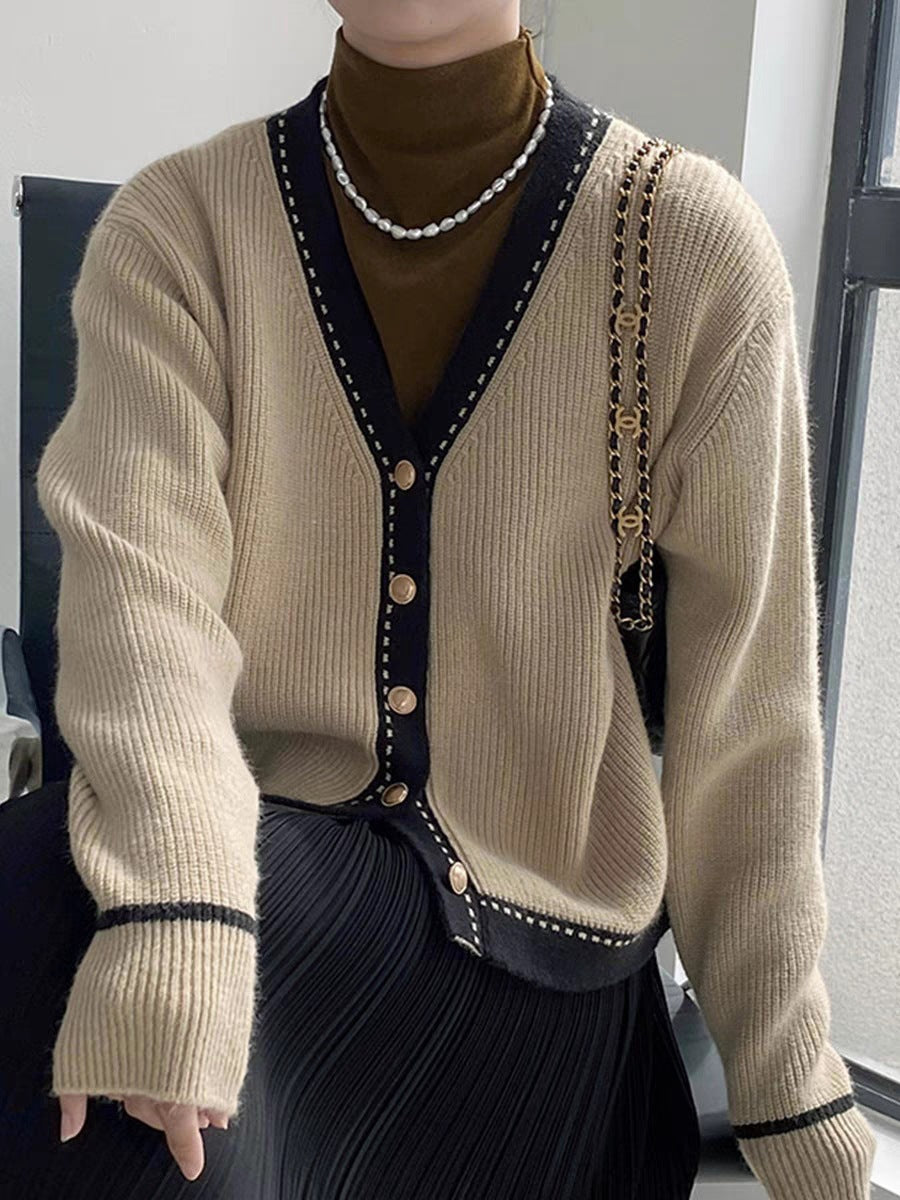 Femme Knaplukning Tekstureret Strikcardigan Stilla