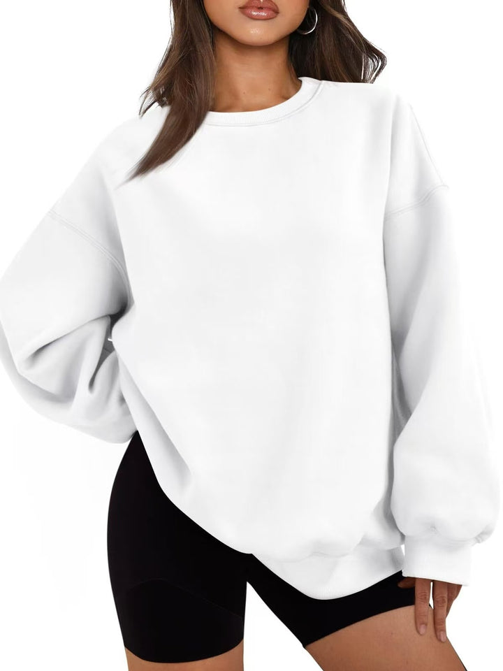 Damer Casual Oversized Sweater med Løs Pasform Skovae