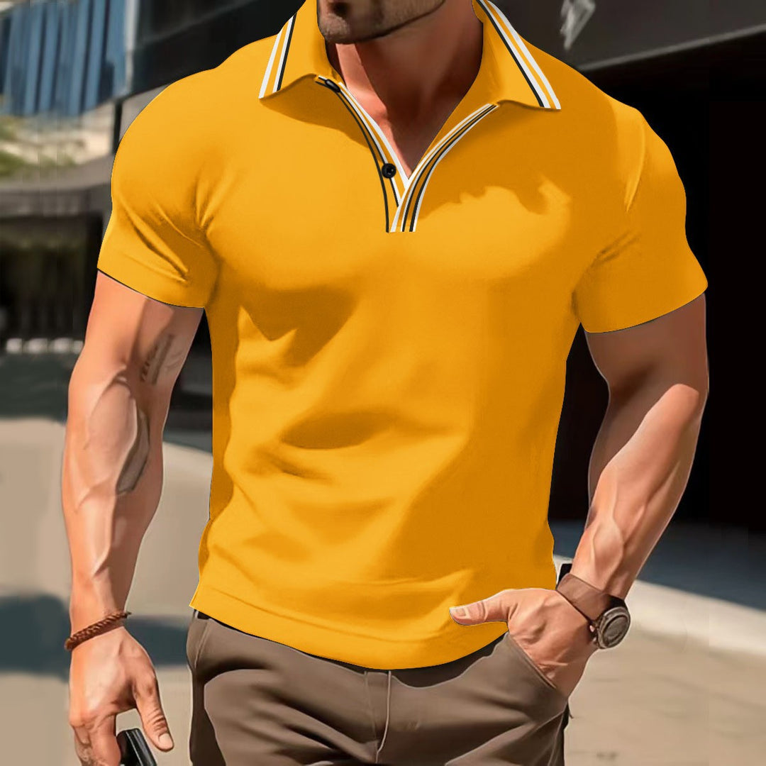 Herrer polo skjorte med moderne krave og struktureret design Stilla