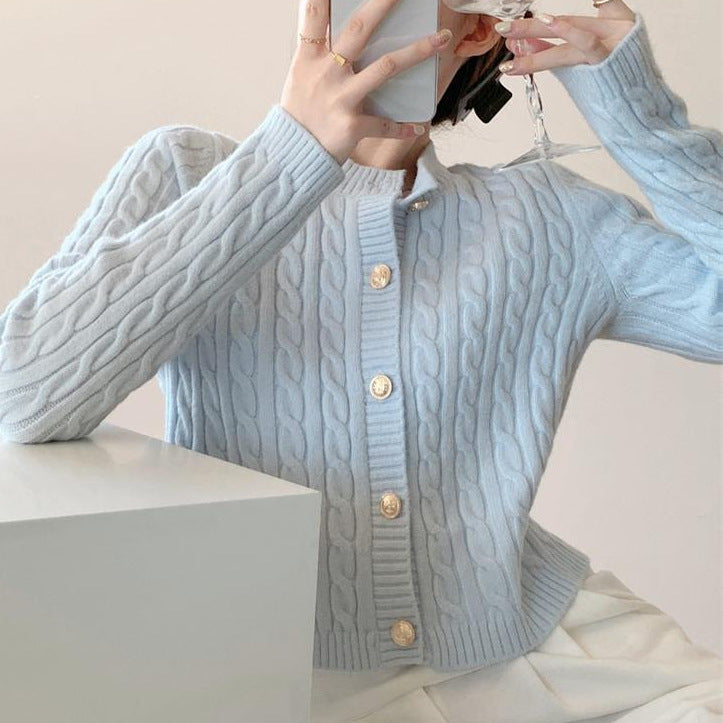 Kvinders cardigan med tekstureret kabeldesign Stilla