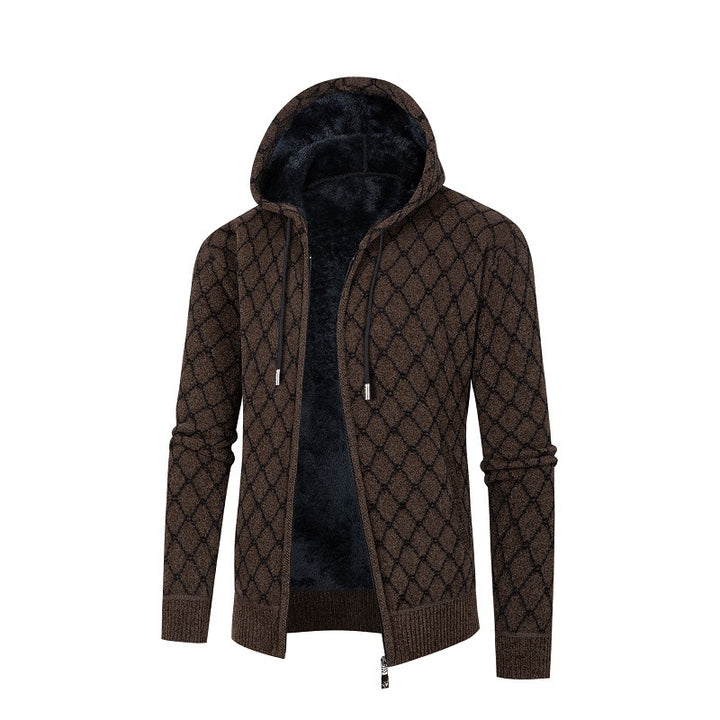 Herrer Stylish Fleece-futter Zip Hoodie Stilla