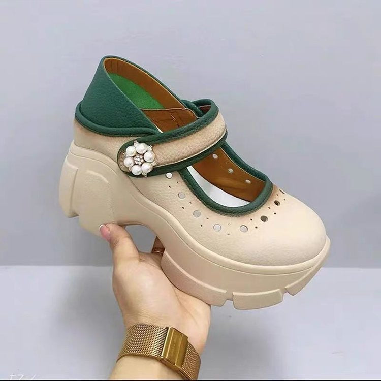 Dame hævet clogs med dekorativt spænde-detalje og skridsikker sål Stilla