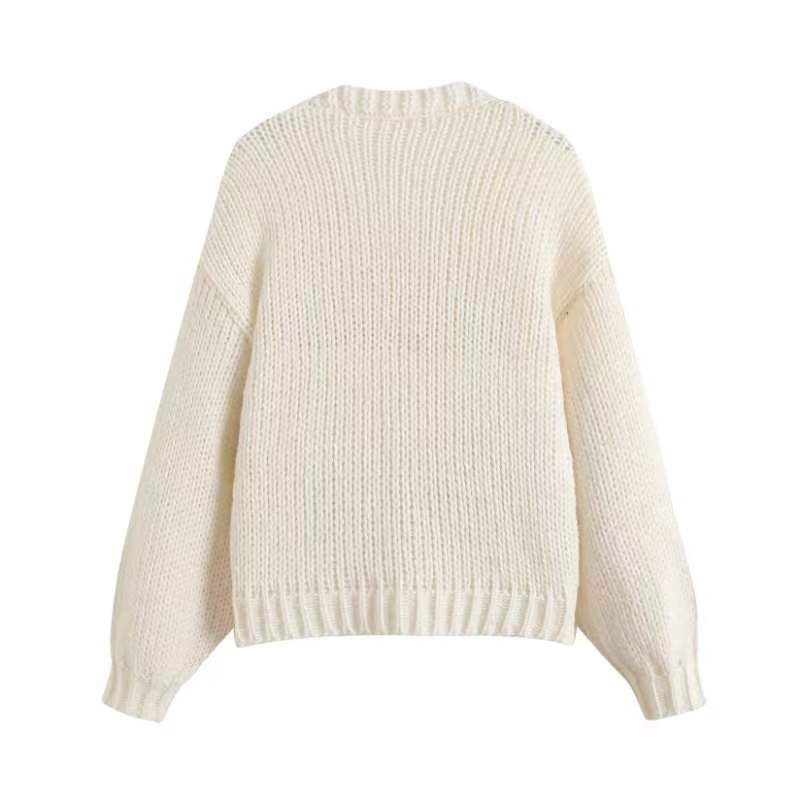 Kvinders sweater med frugtagtig broderi Stilla