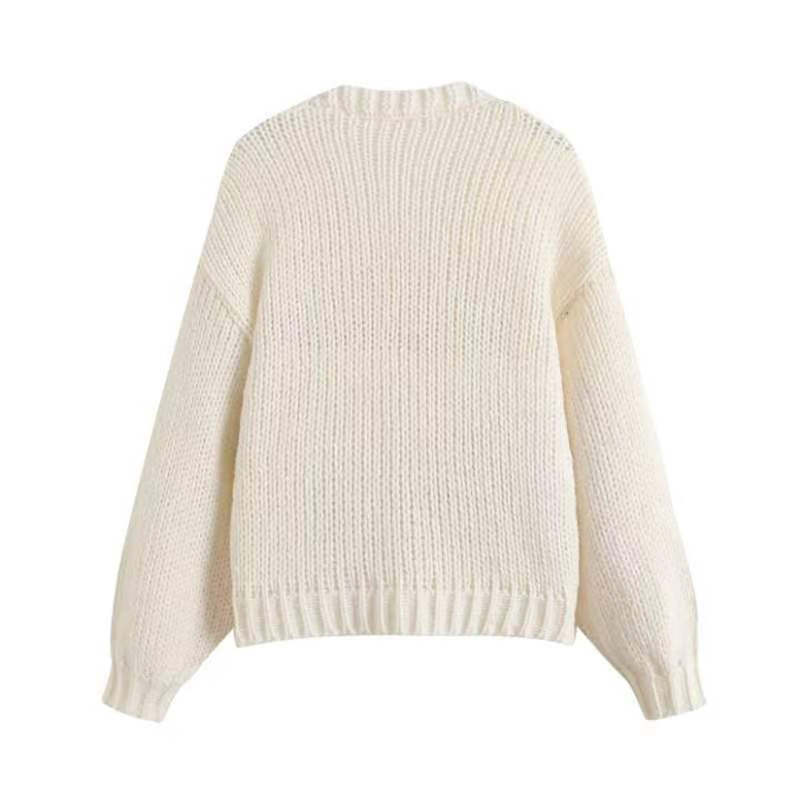 Kvinders sweater med frugtagtig broderi Stilla