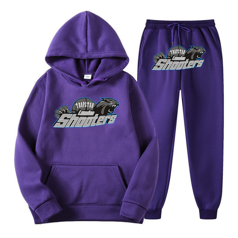 Dame's fritids hoodie og joggersæt med urban sportsdesign Skovae