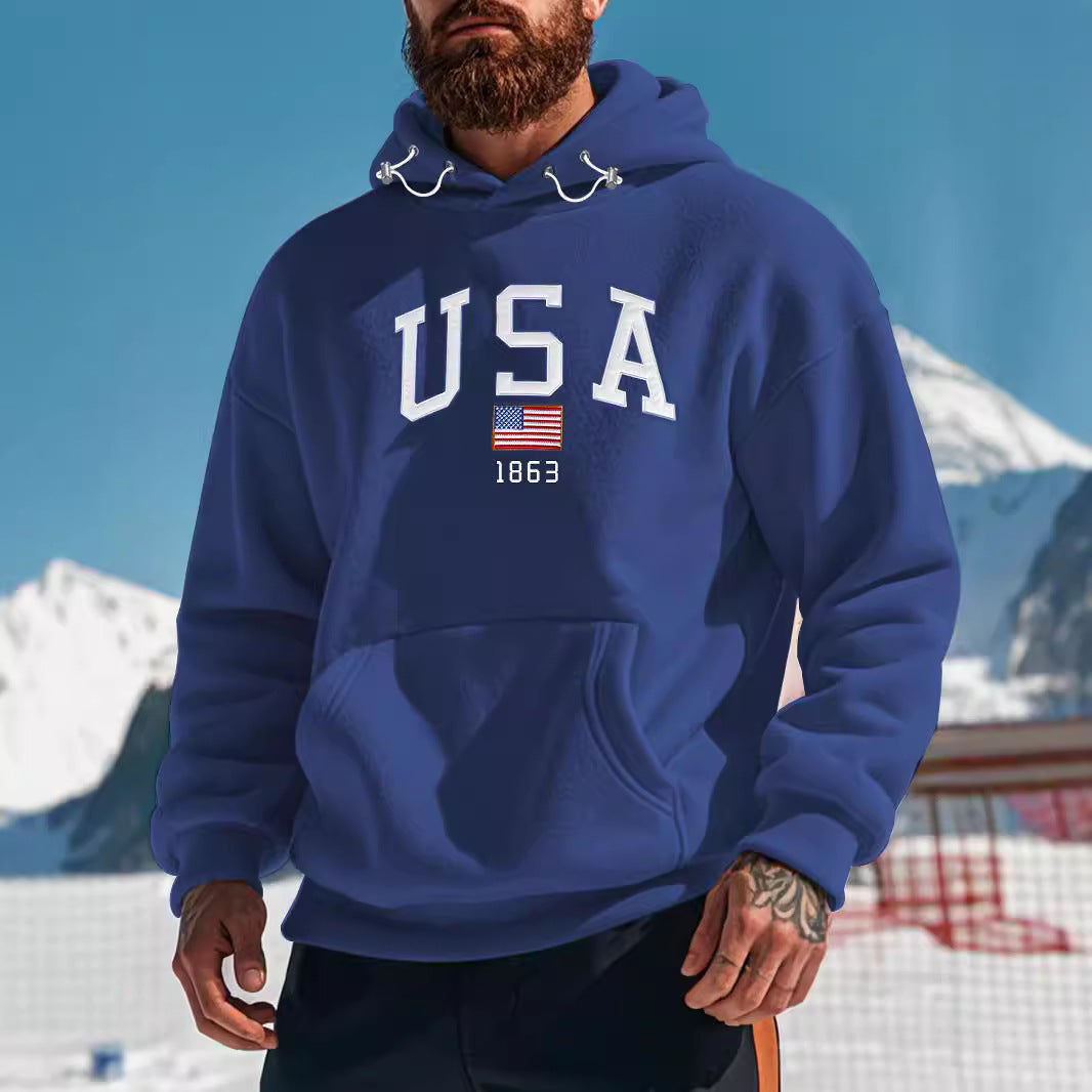 Herre sweatshirt med hætte Stilla