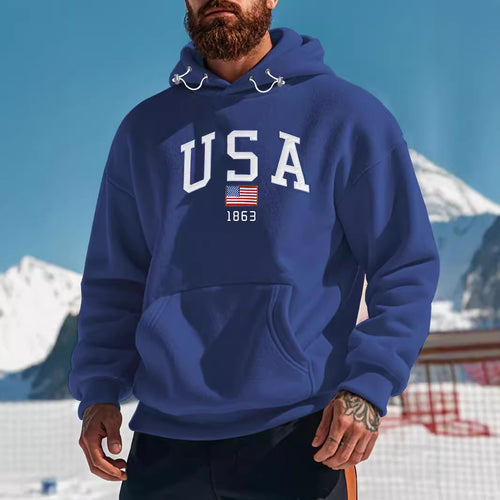 Herre sweatshirt med hætte Stilla