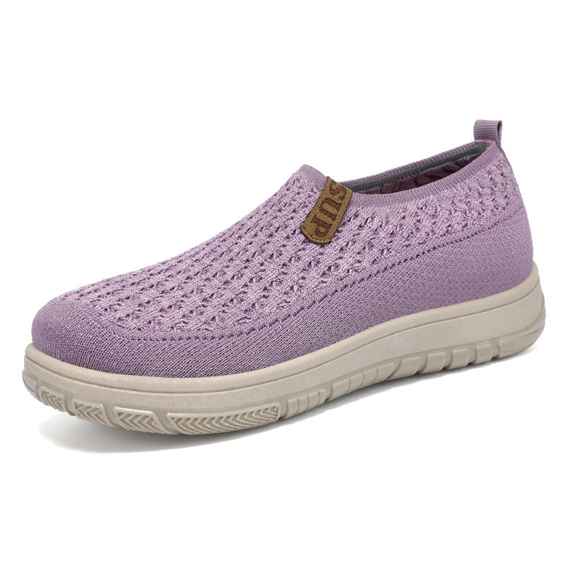 Dame Behagelige tekstil-sneakers med åndbar netstruktur og skridsikker sål Stilla