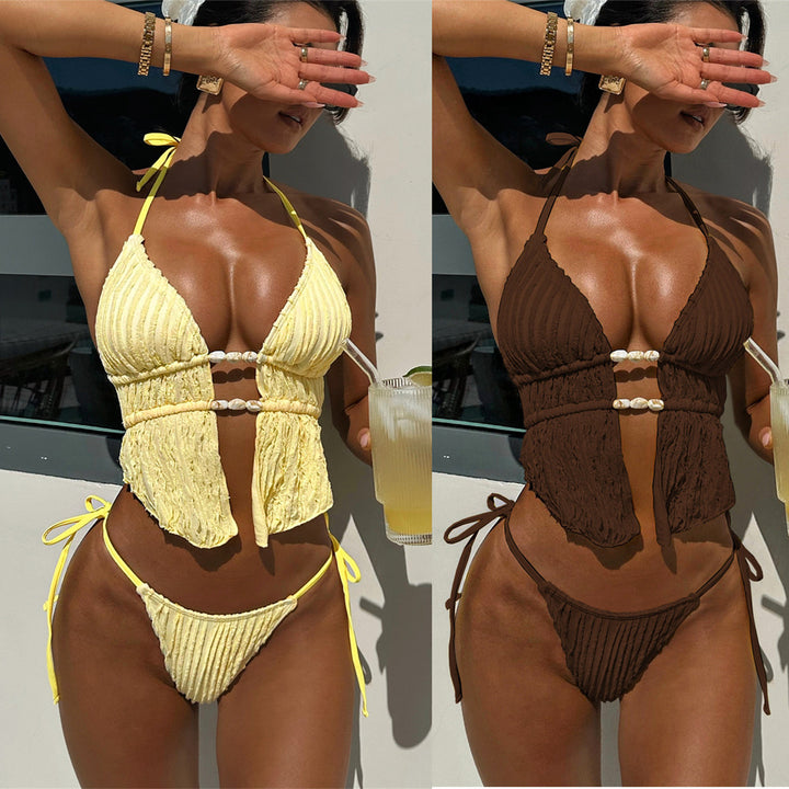 Dame Raffineret Bikini-sæt med flæsedetaljer Skovae
