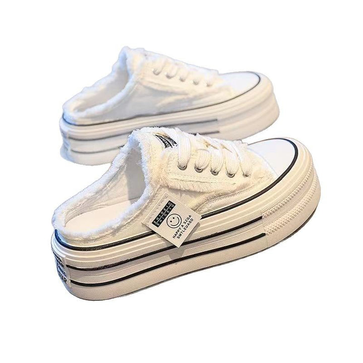 Dame Sneakers-Pantoletten med moderigtigt fleece-futter og innovativ platform Stilla