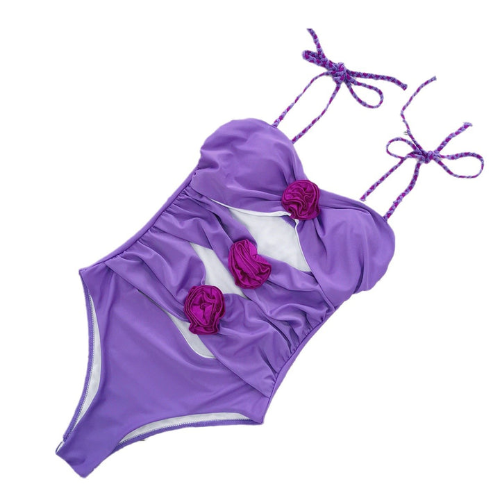 Dame One-piece badedragt med  blomster ruffles design og justerbare stropper Stilla