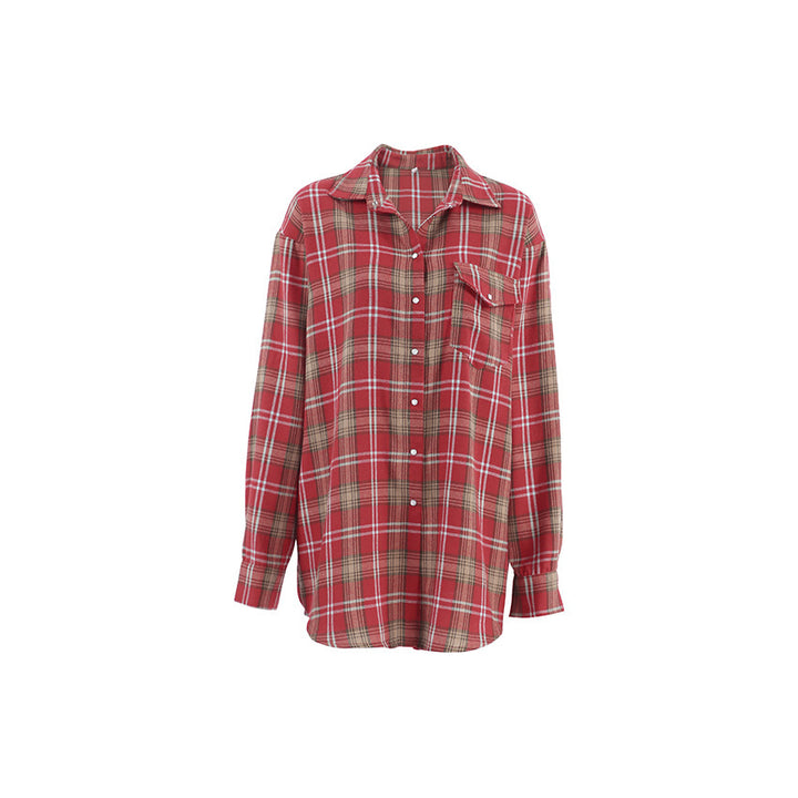 Femme Oversized flannel skjorte Stilla