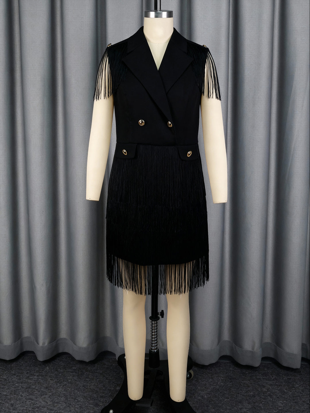 Dame Fransen-kjole i elegant blazer-stil Skovae
