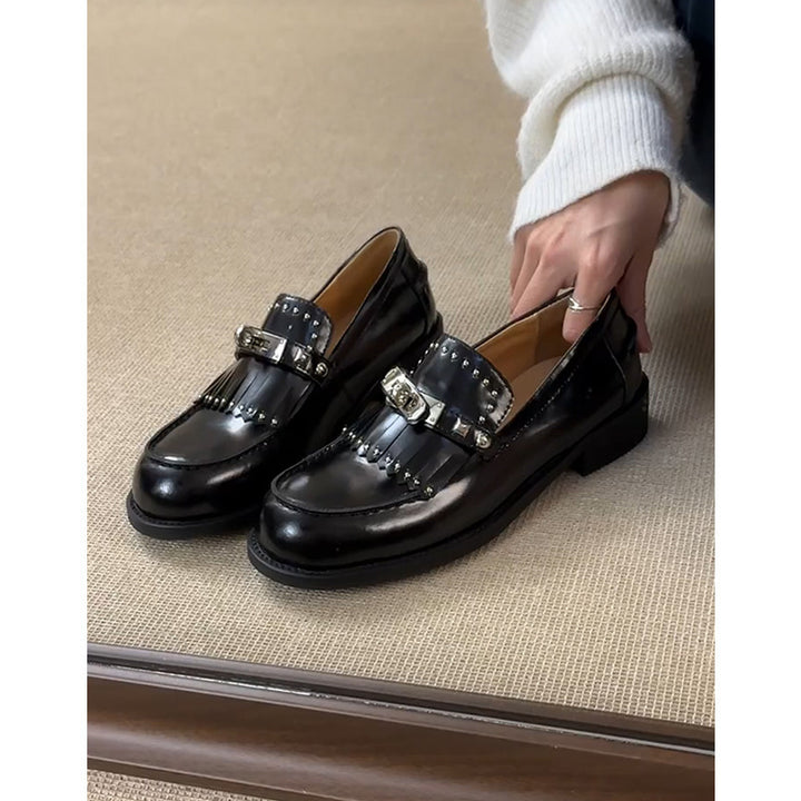 Dame Chic Dekorative Remme Loafer Stilla