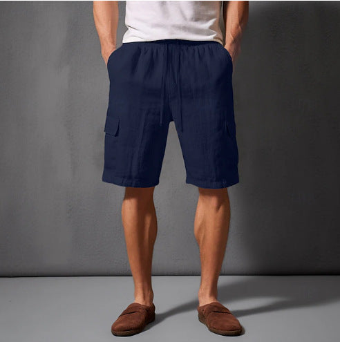 Herrer multifunktionelle Cargo-Shorts med komfortable sidelommer og elastisk talje Stilla