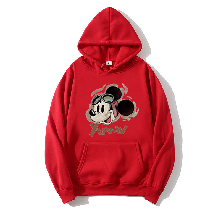 Kvinders hoodie med kreativ Mickey Mouse design Skovae