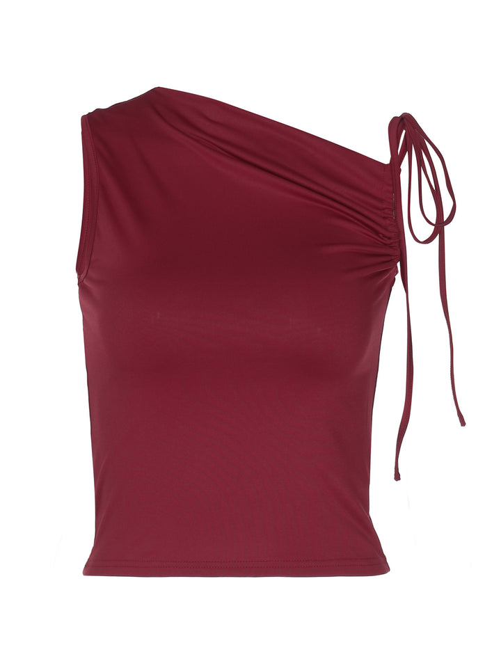 Dame Crop-Top med asymmetrisk snit og justerbare stropper Stilla