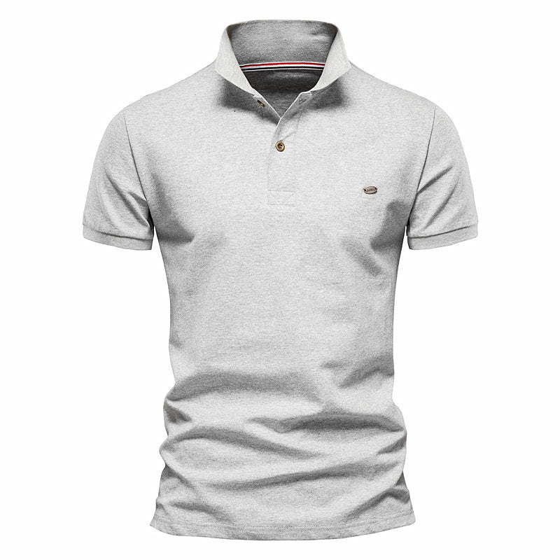 Herrer polo shirt i åndbart piqué bomuld med elegant krave Stilla
