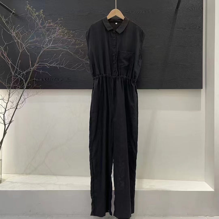 Dame Utility Jumpsuit med knapdetaljer Stilla