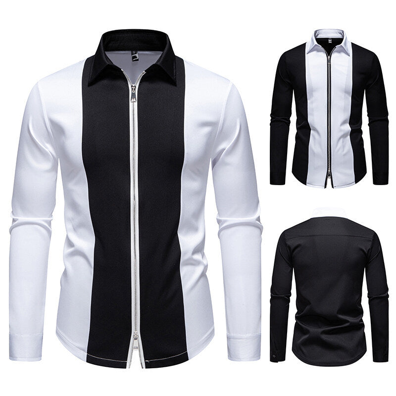 Herrer Moderne Lynlås Sport T-shirt Stilla