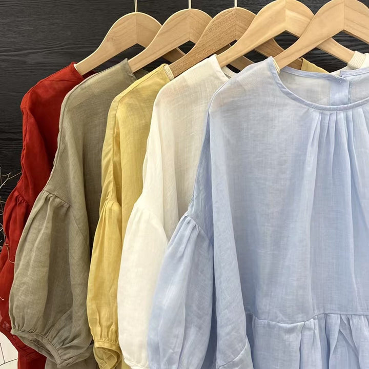 Femme Letvægts Peplum Bluse Stilla