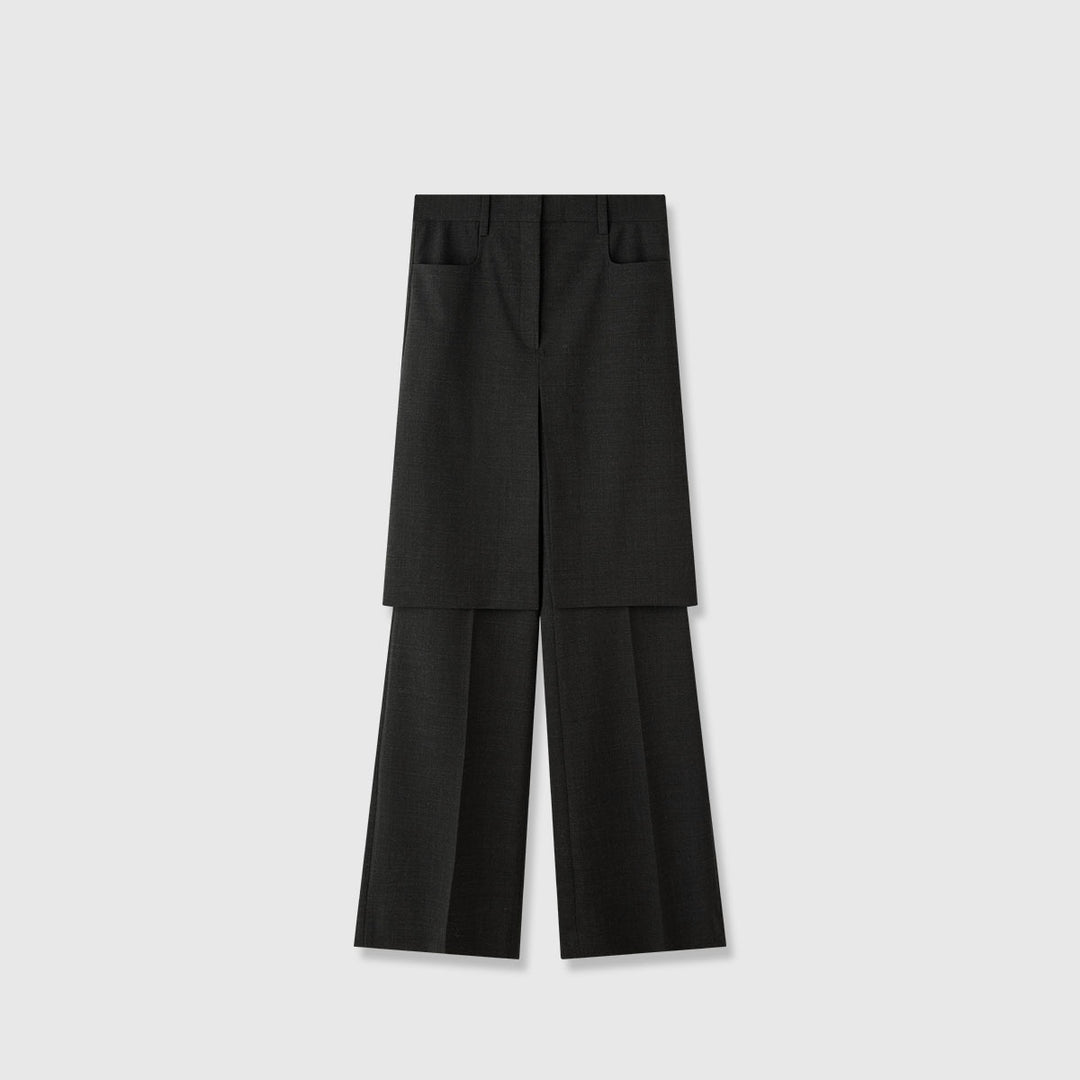 Kvinder elegante brede jakkesætpants med innovativt design Stilla