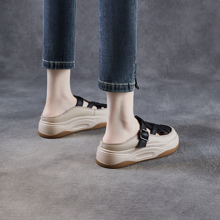 Femme Chunky Slide Sandaler med elegant krydsrem-design Stilla
