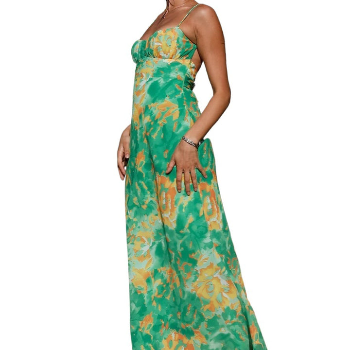 Dame Floral Print Maxikjole Stilla