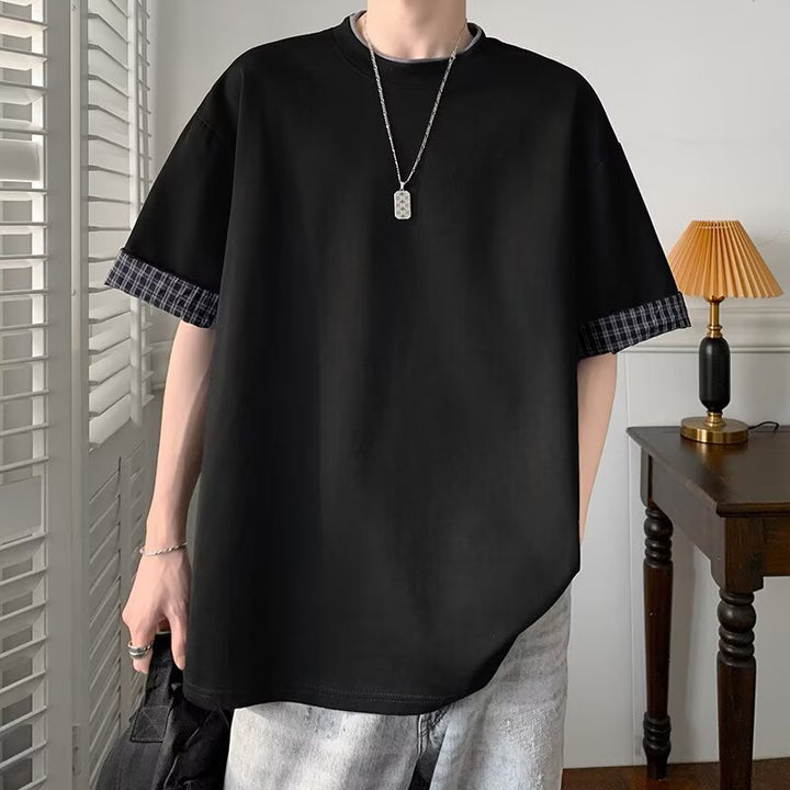 Herrer Oversized T-shirt med moderne kontrastdesign og afslappet pasform Stilla