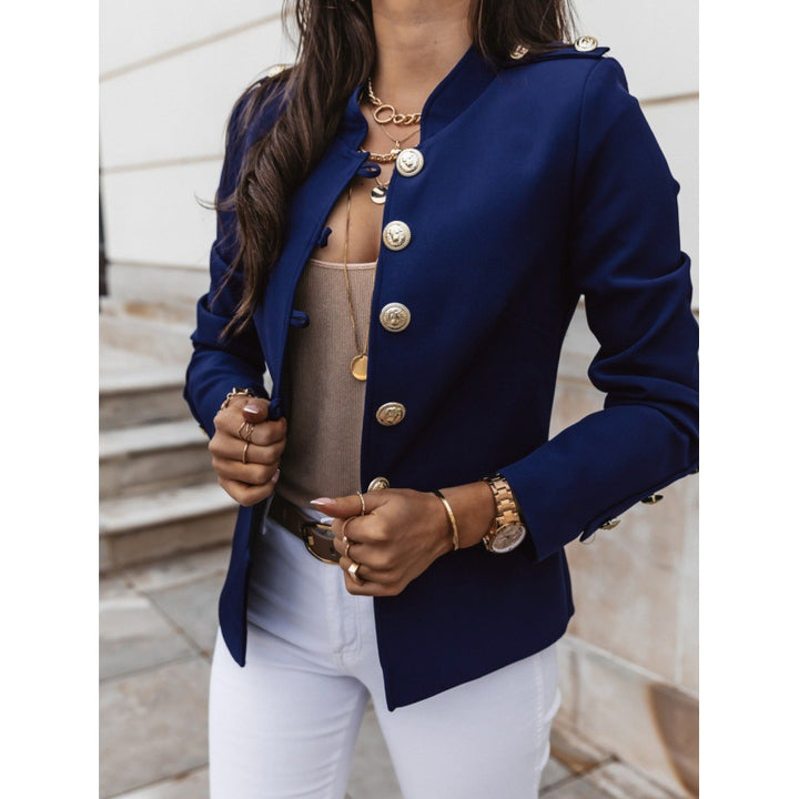 Dame mode Blazerjakke med skinnende knapper og elegant pasform Stilla