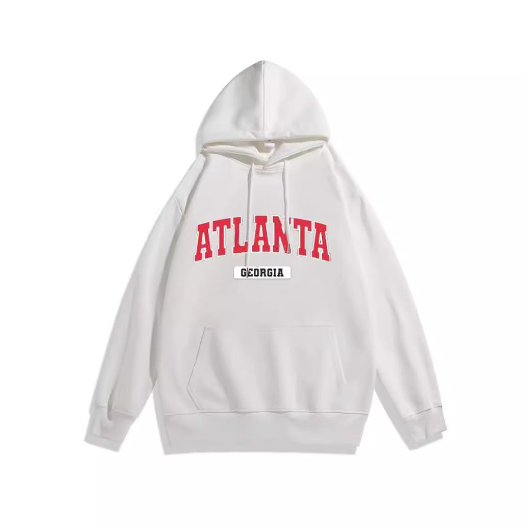 Kvinders hoodie med stilfuld Atlanta print Skovae